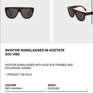 CELINE Aviator Sunglasses in Acetate